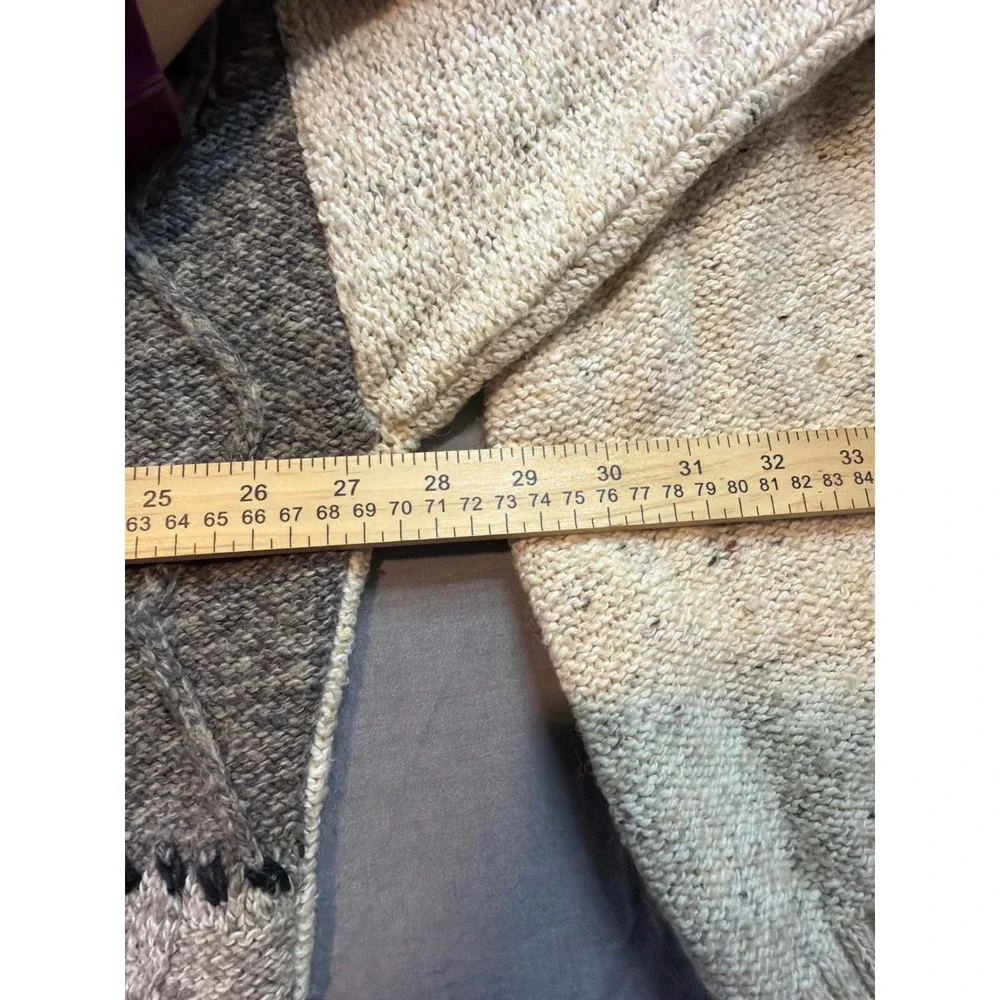 Britches Patchwork Knit Sweater Crew Neck Long Sleeve Casual Pullover Wool USA